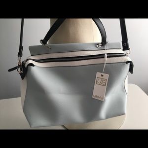 URBAN EXPRESSIONS Vegan Color Block Satchel Bag